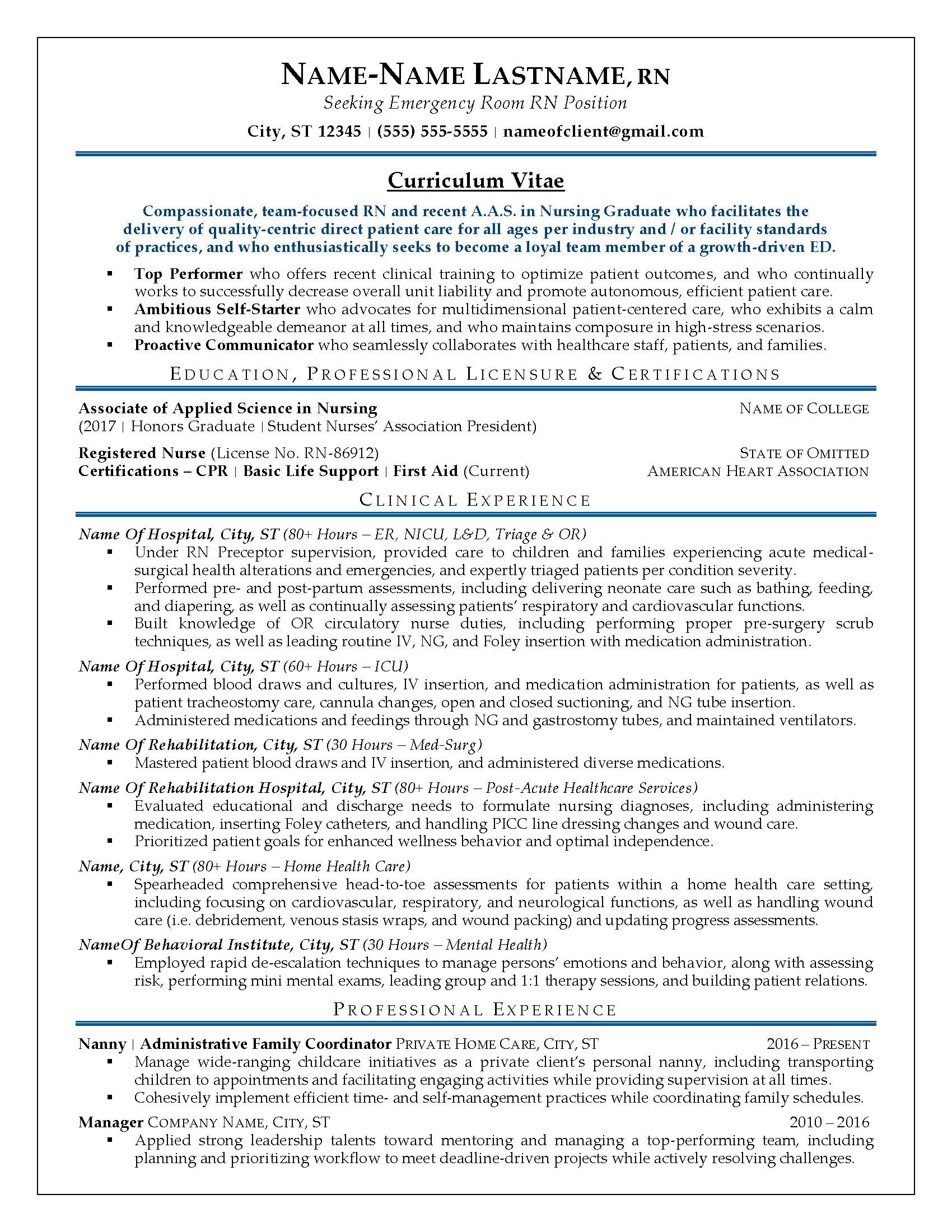 healthcare resume sample